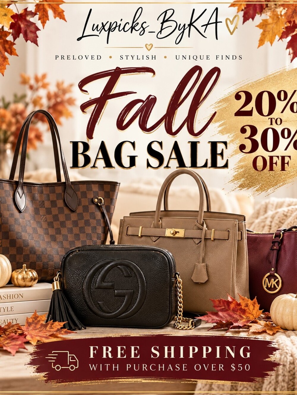 FALL BAG SALE!!!!!  CLOSET CLEAR OUT